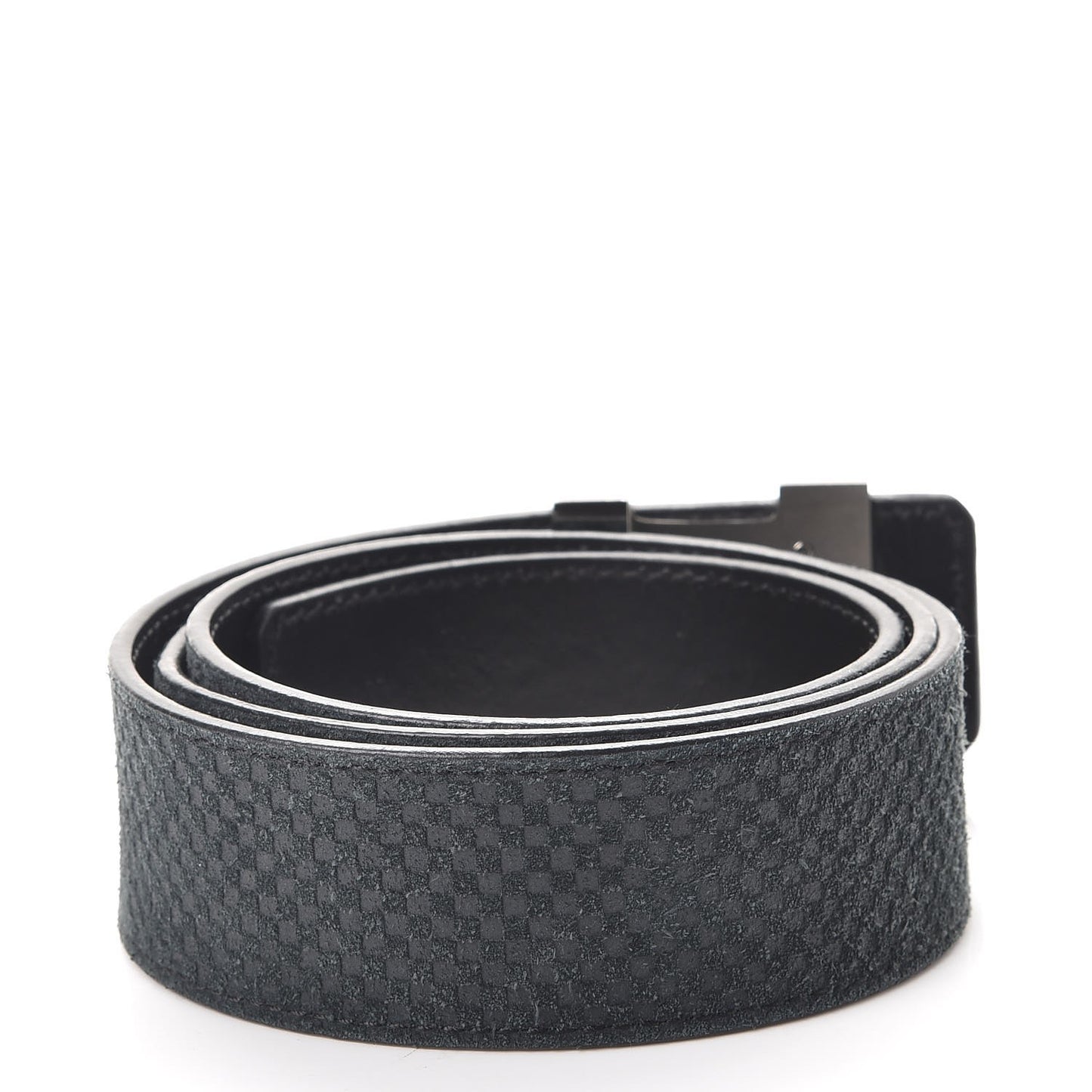 Suede Calfskin Mini Damier 40mm LV Initiales Belt 90 36 Black