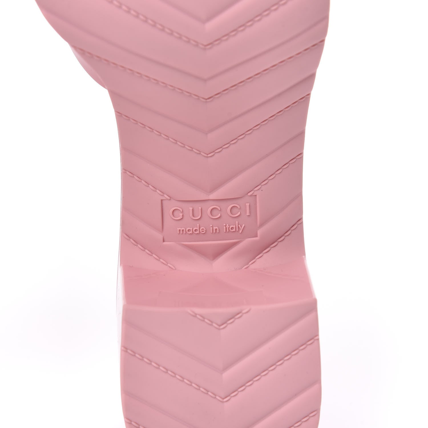 Gucci Rubber Gucci Logo Womens Platform 20/60mm Slide Sandals 36 Wild Rose 6 of 9
