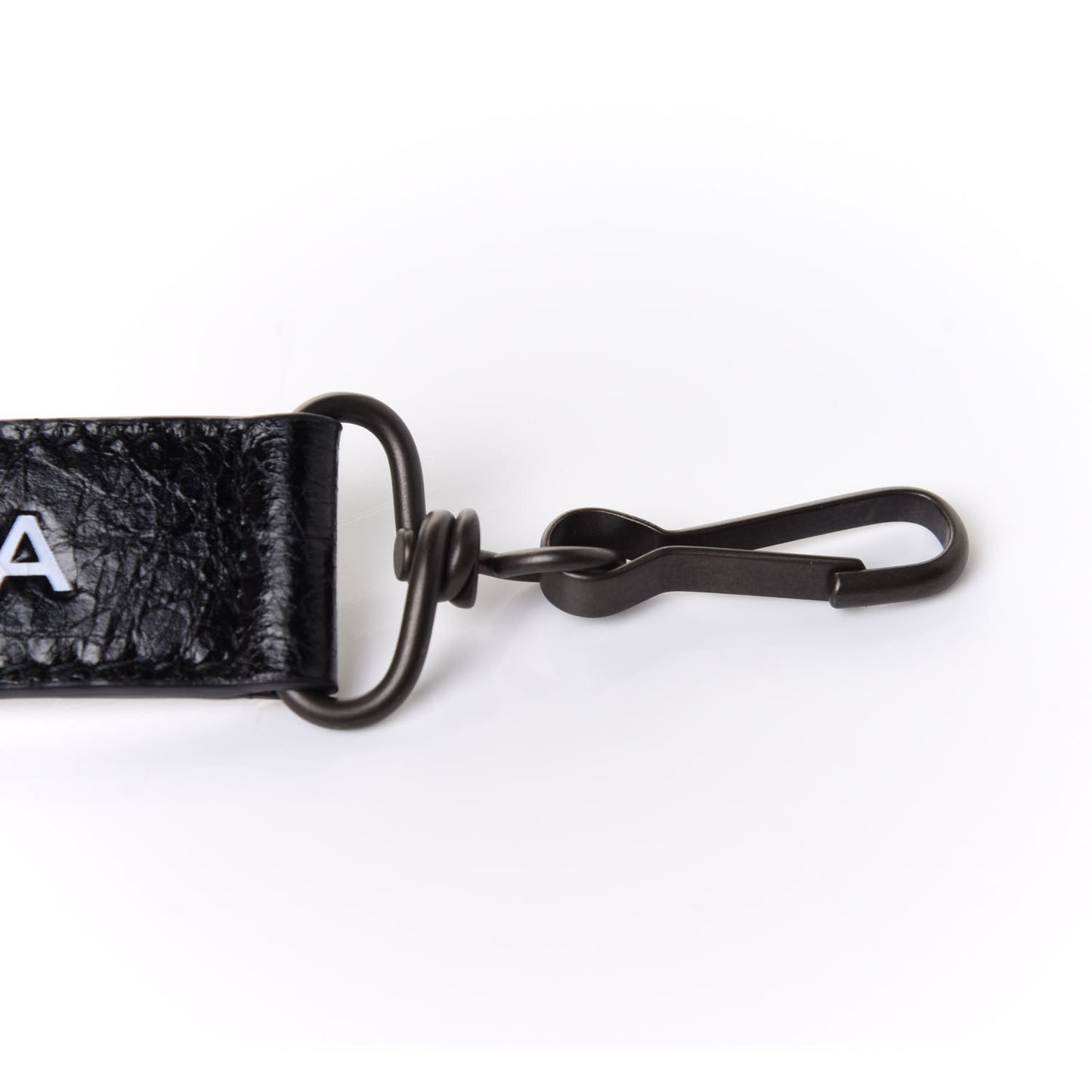 Agneau Classic Hardware Logo Shoulder Strap Black