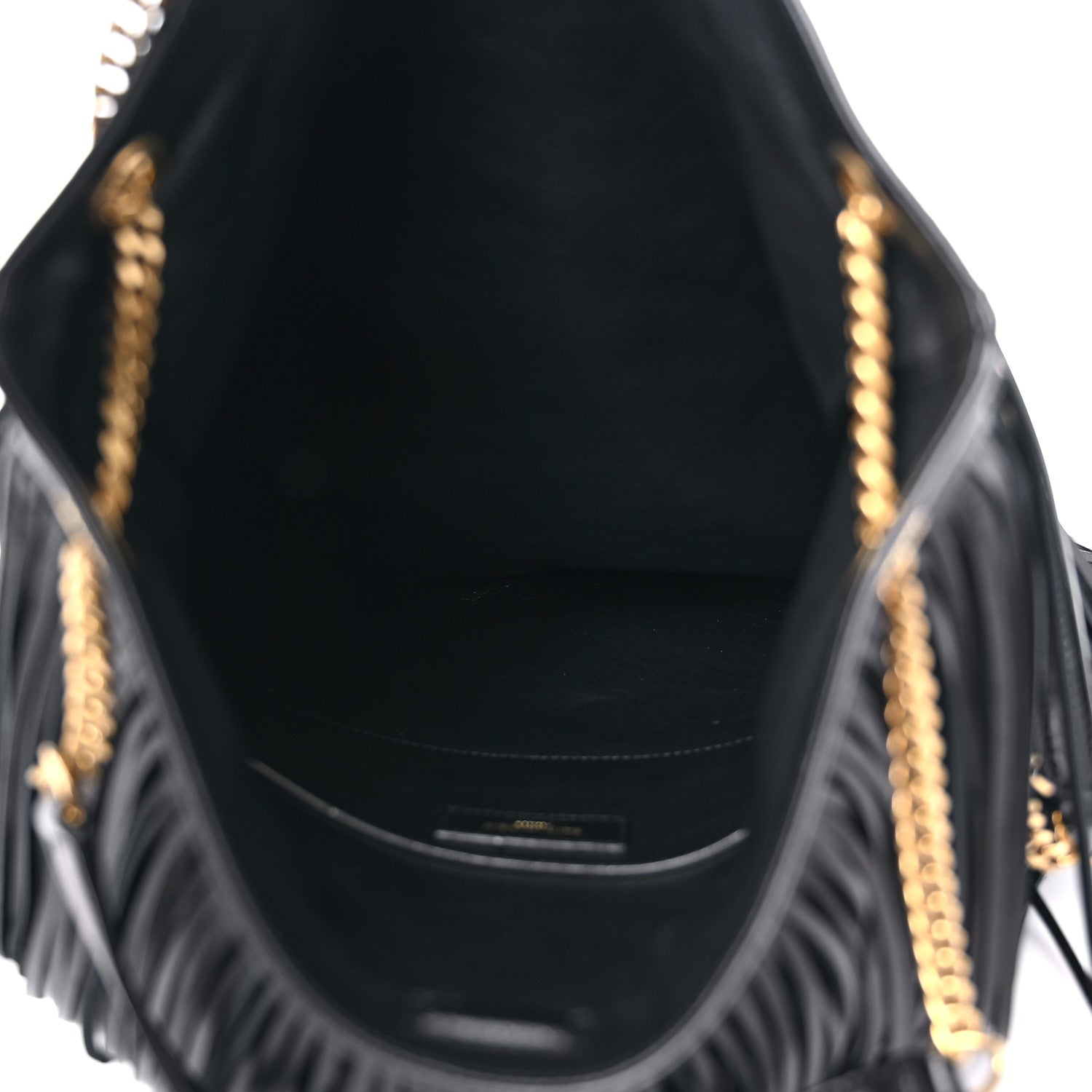 Saint Laurent Suede Calfskin Large Grace Fringed Hobo Bag Rope Black 5 of 9