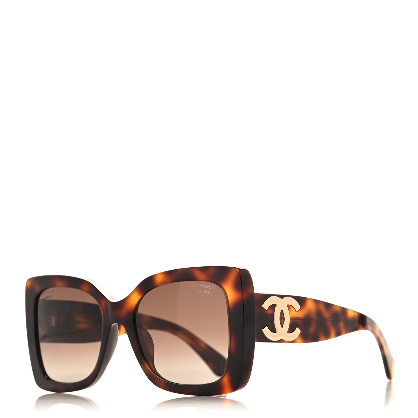Square Polarized CC Sunglasses 5494-A Tortoise Brown