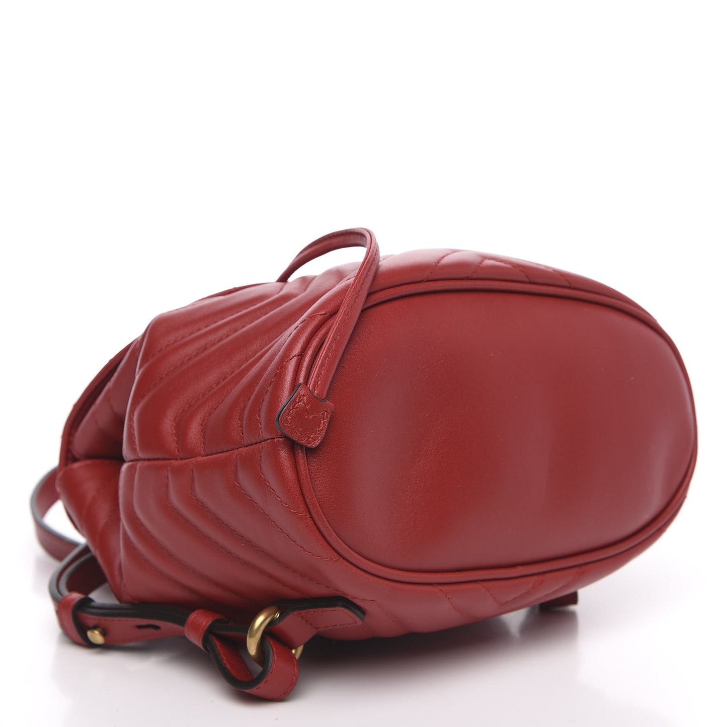 Calfskin Matelasse GG Marmont Flap Backpack Hibiscus Red