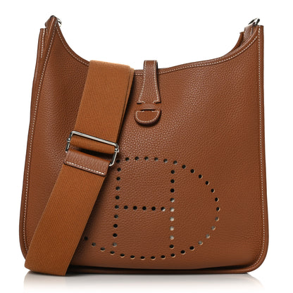 Hermes Taurillon Clemence Evelyne III PM Gold 1 of 9