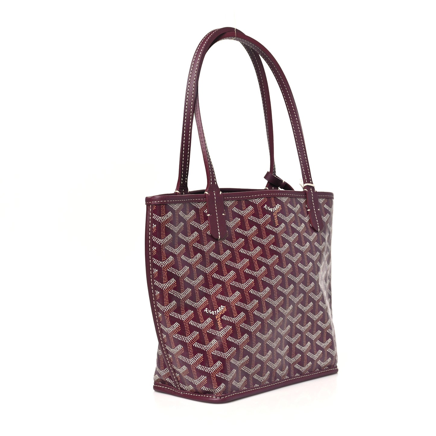 Goyardine Reversible Mini Anjou Burgundy