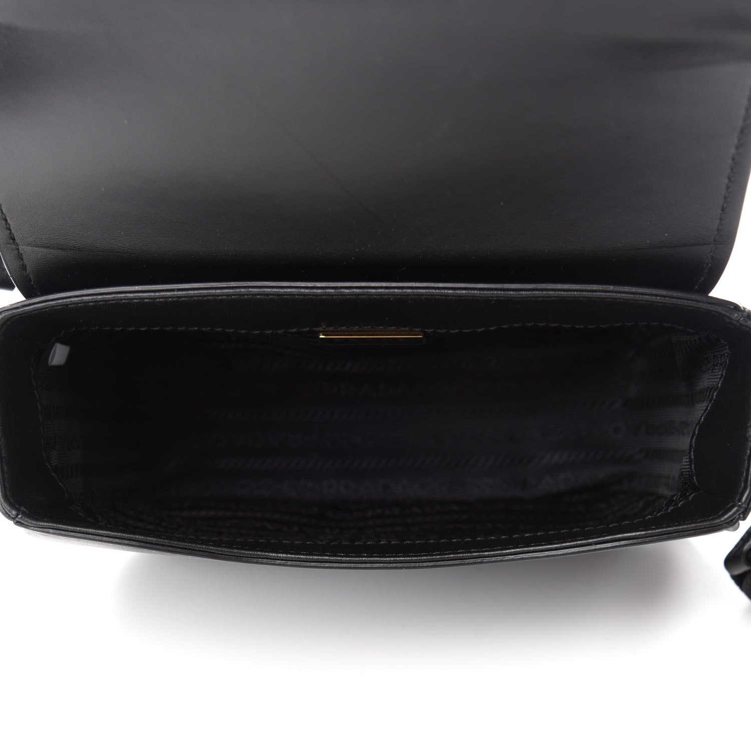 Prada Vitello Flap Shoulder Bag Black 5 of 11