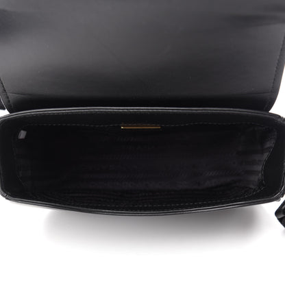 Prada Vitello Flap Shoulder Bag Black 5 of 11