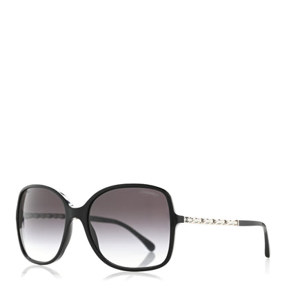 Chanel Lambskin Square Chain Sunglasses 5210-Q Black 1 of 9