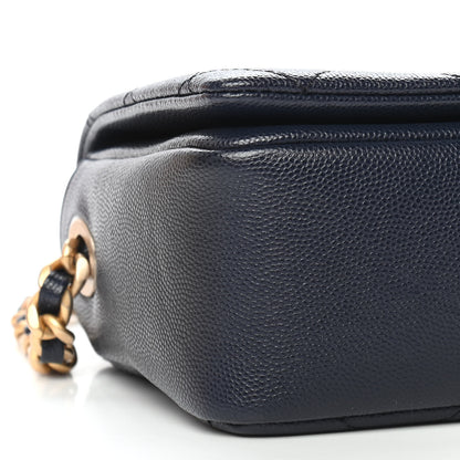 Chanel Caviar Quilted Small Fashion Therapy Flap Bag Navy Blue 7 of 8