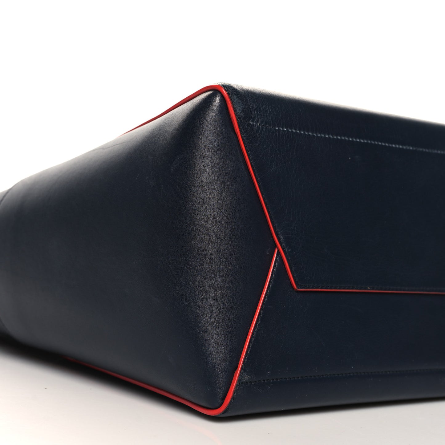 Supersoft Calfskin Sangle Bucket Bag Navy