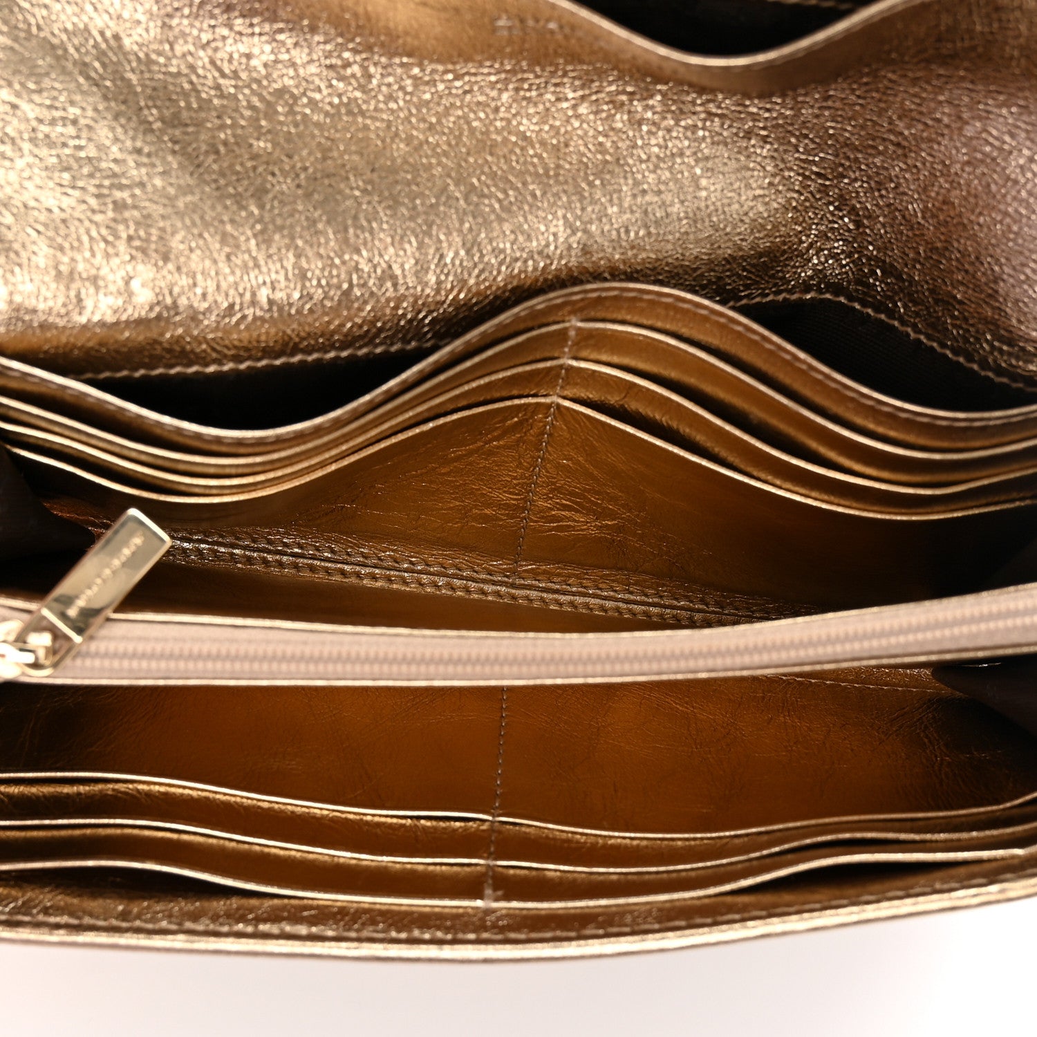 Burberry Haymarket Check Molly Wallet Gold 5 of 13
