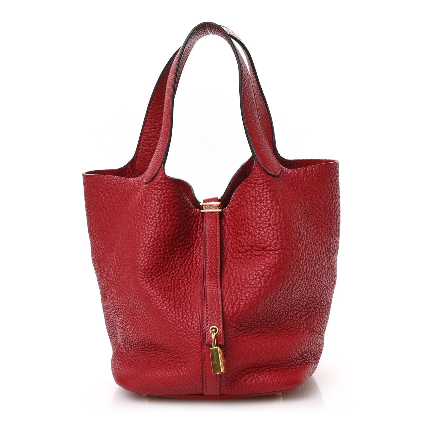 Hermes Taurillon Clemence Picotin Lock 22 MM Rouge Grenat 1 of 12