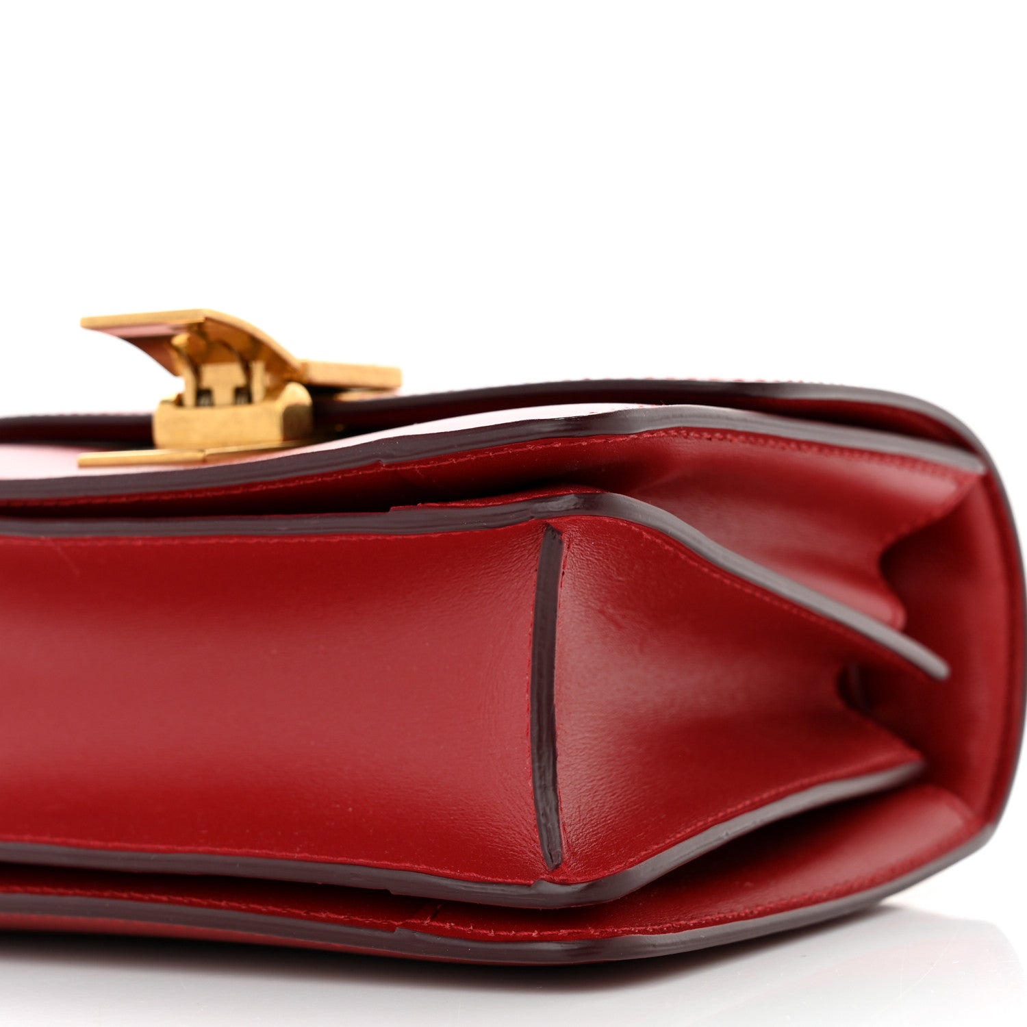 Celine Smooth Calfskin Small Classic Box Flap Bag Red 10 of 14