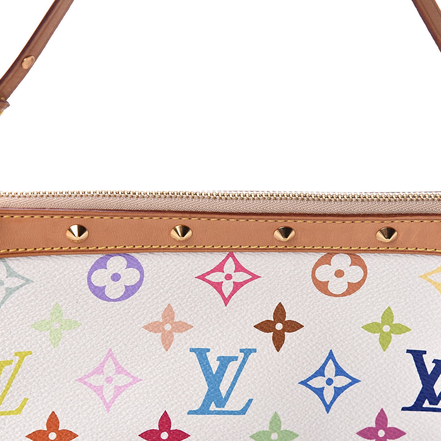 Monogram Multicolor Pochette Accessories White