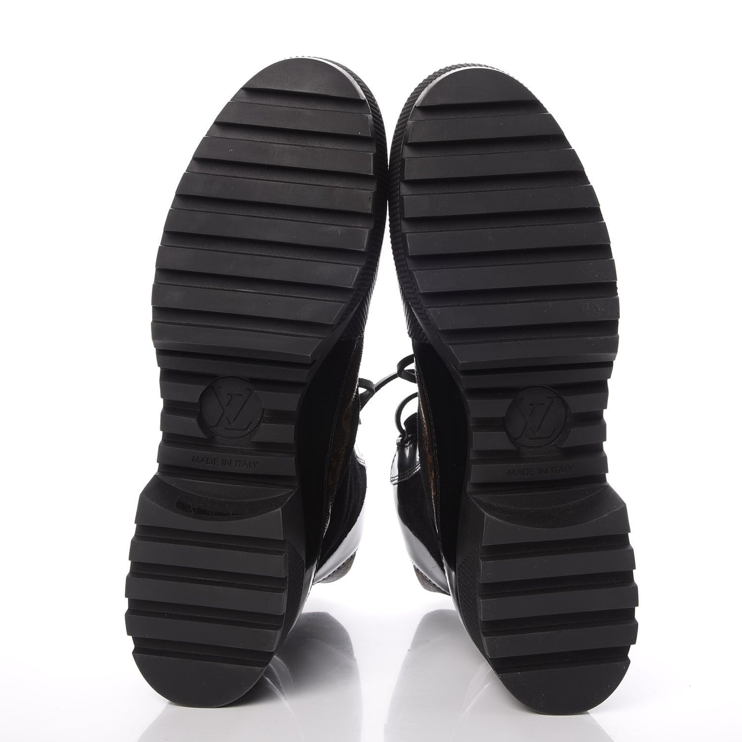 Suede Calfskin Monogram World Tour Platform Desert Boots 41 Black