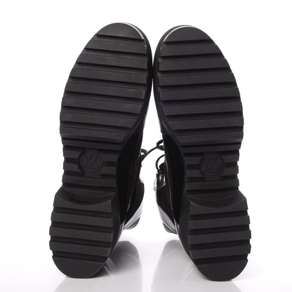 Louis Vuitton Suede Calfskin Monogram World Tour Platform Desert Boots 41 Black 5 of 7
