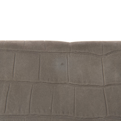 Celine Crocodile Embossed Calfskin Suede Large Trapeze Grey 9 of 16