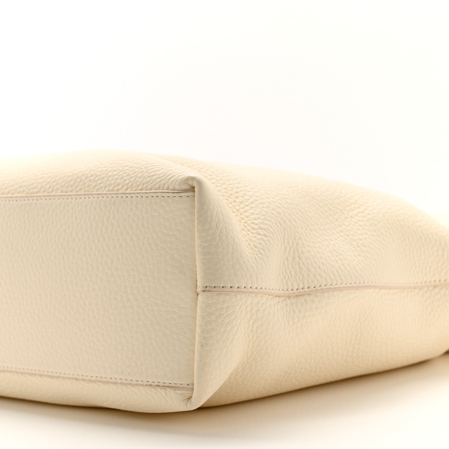 The Row Grained Calfskin Medium Portfolio Tote Ivory 9 of 12