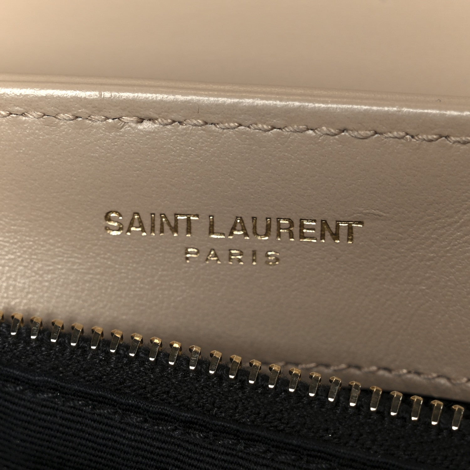 Saint Laurent Calfskin Y Quilted Monogram Toy Loulou Crossbody Bag Dark Beige 7 of 11