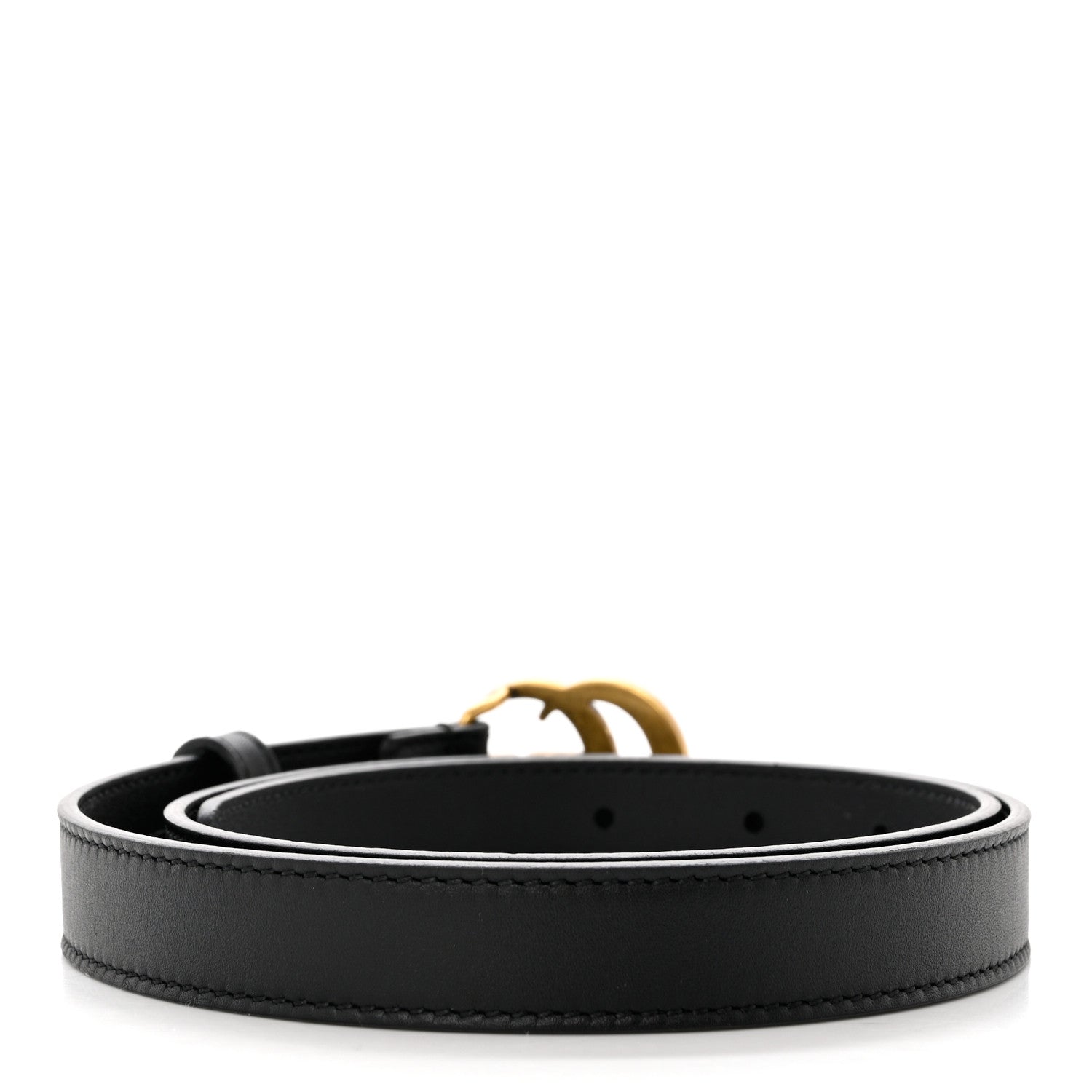 Gucci Calfskin Double G 20mm Belt 75 30 Black 2 of 3