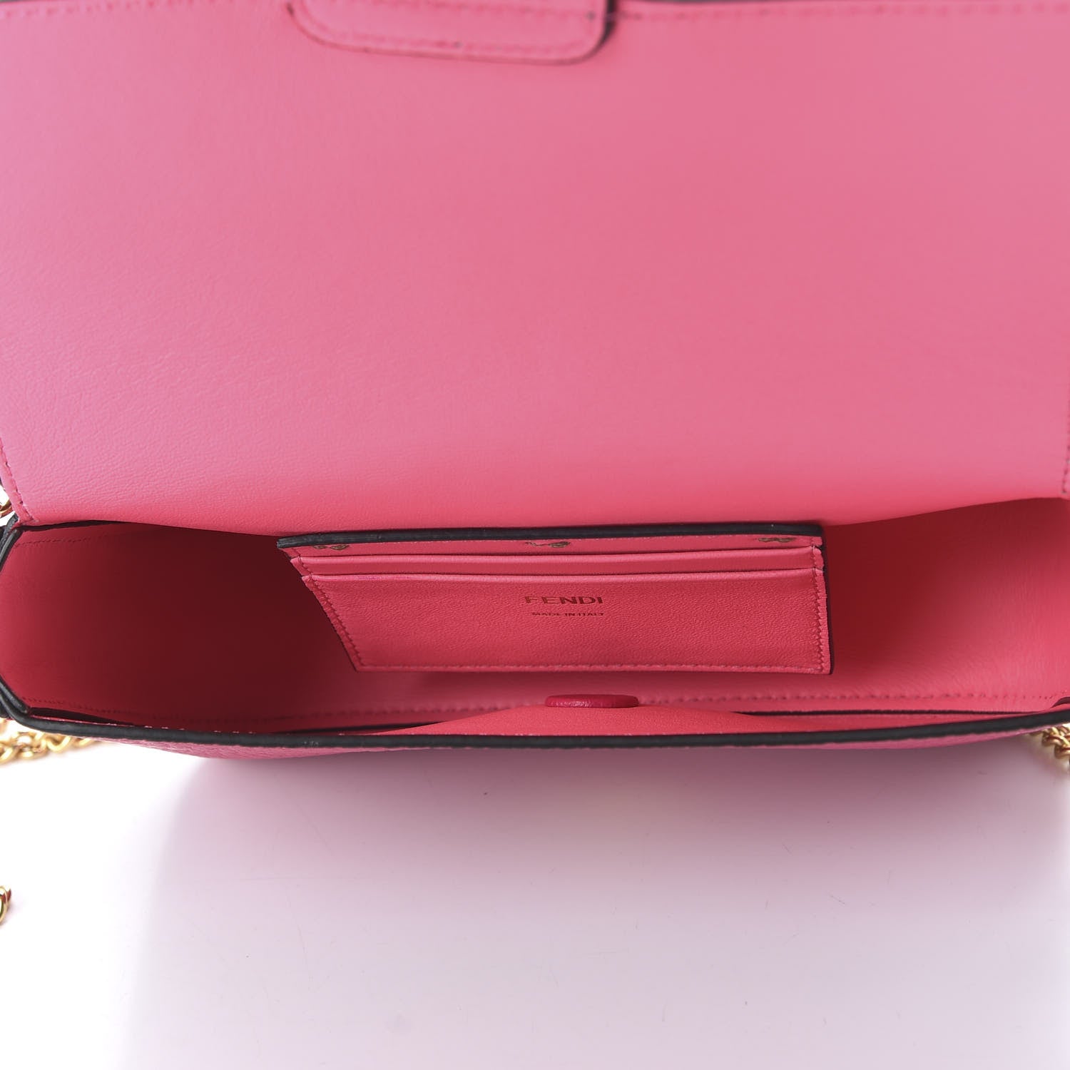 Fendi Cuoio Romano Mini Baguette Fuxia 4 of 8