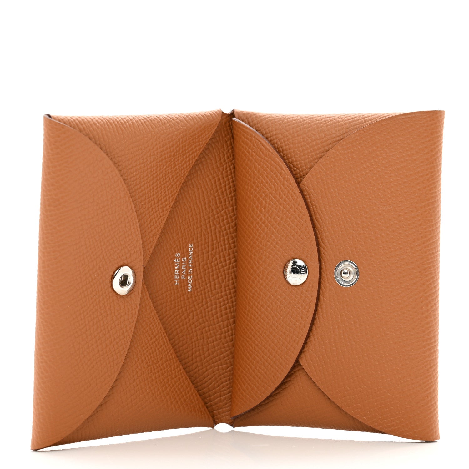 Hermes Epsom Calvi Duo Card Case Gold 5 of 7