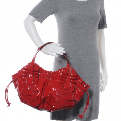 Valentino Garavani Patent Ruffle Idylle Bag Red 2 of 8
