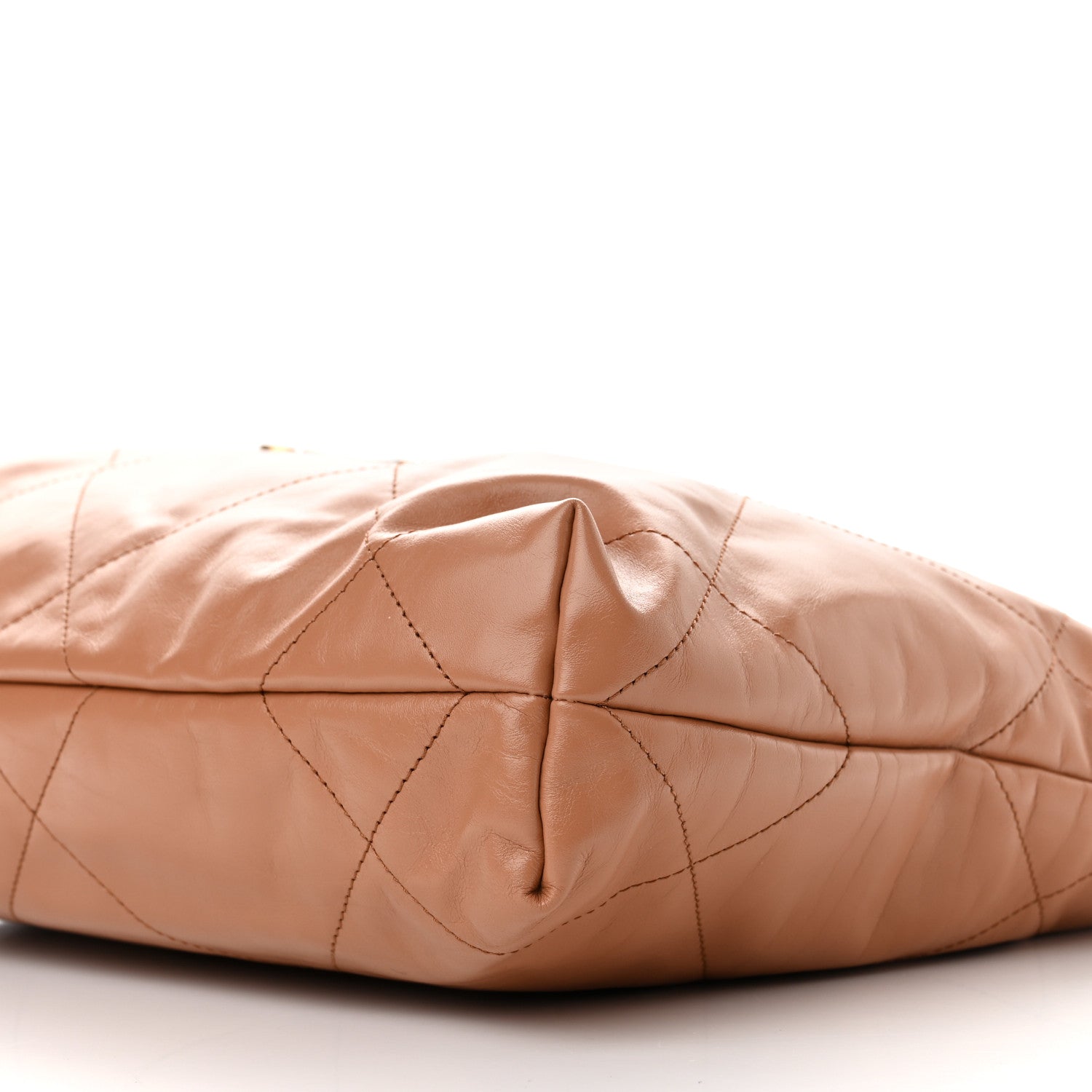 Chanel Shiny Calfskin Quilted Small Chanel 22 Camel 11 of 11