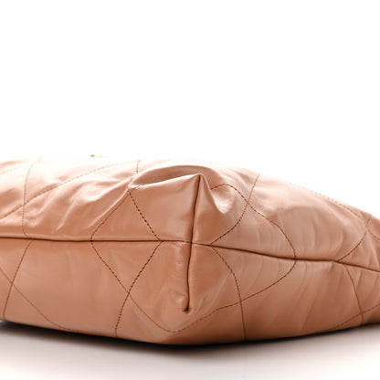 Chanel Shiny Calfskin Quilted Small Chanel 22 Camel 11 of 11