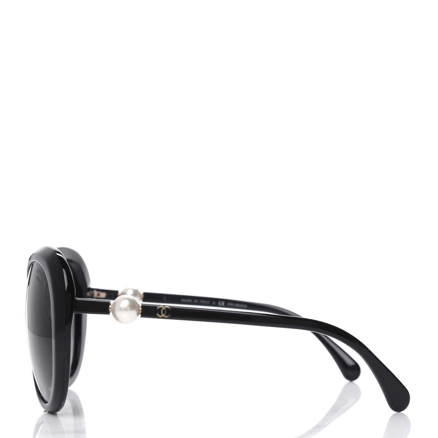 Chanel CC Pearl Polarized Sunglasses 5302-H Black 3 of 4