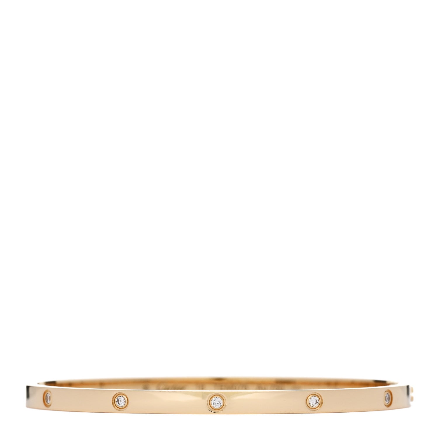 Cartier 18K Yellow Gold 10 Diamond Small LOVE Bracelet 18 1 of 8