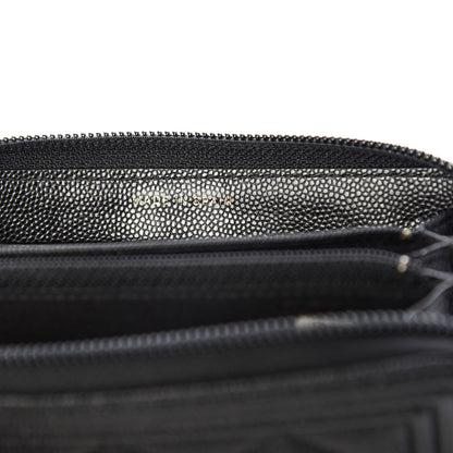 Chanel Caviar Quilted Small Boy Zip Around Wallet Black 7 of 9