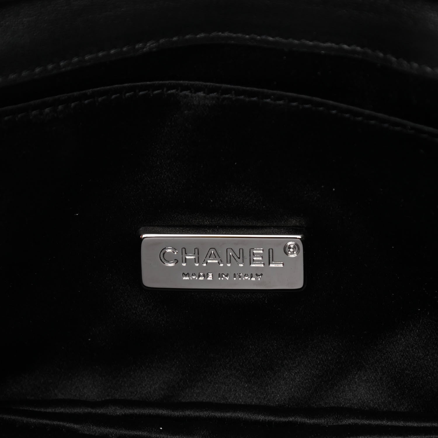 Chanel Lambskin Quilted Butterfly Clutch With Chain Black 6 of 14