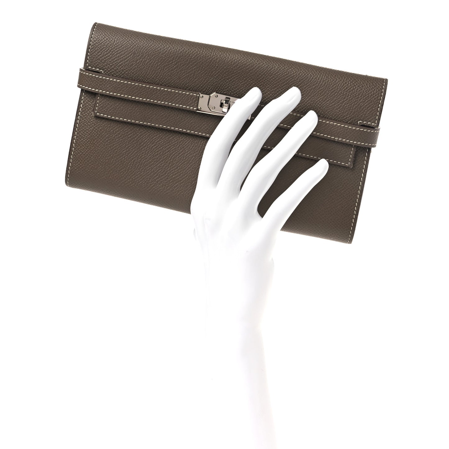 Epsom Kelly Longue Wallet Etoupe