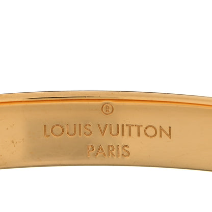 Louis Vuitton Brass Monogram Nanogram Cuff S Gold 4 of 6