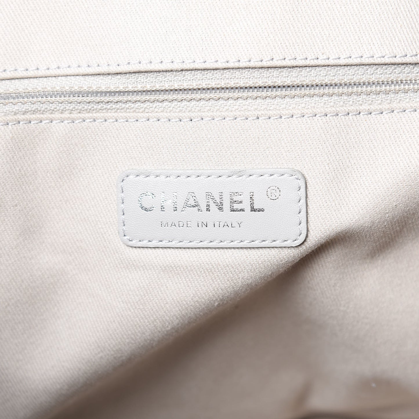 Glazed Calfskin Small Deauville Tote Black