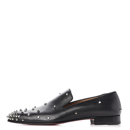 Christian Louboutin Calfskin Spikes Degra Flat Loafers 42 Black 1 of 16