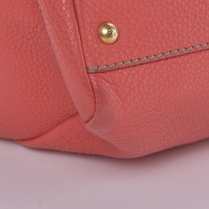 Fendi Cuoio Romano Selleria Large Peekaboo Iconic Satchel Coral 12 of 15