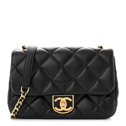 Chanel Lambskin Quilted Mini Flap Black 1 of 11