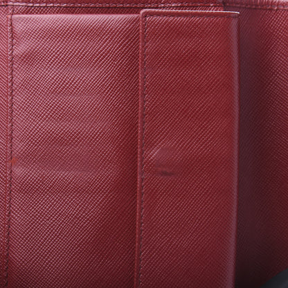 Prada Saffiano Metal Flap Wallet Fuoco 7 of 11