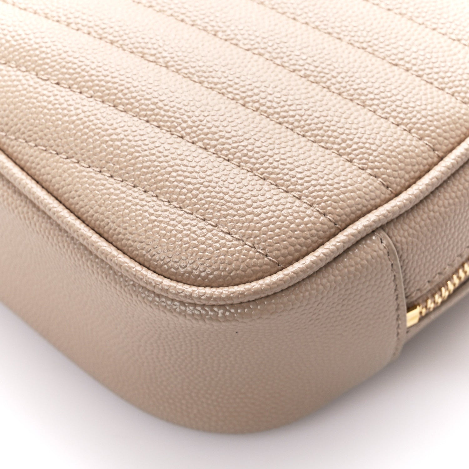 Saint Laurent Grain De Poudre Matelasse Monogram Mini Lou Camera Bag Dark Beige 10 of 10
