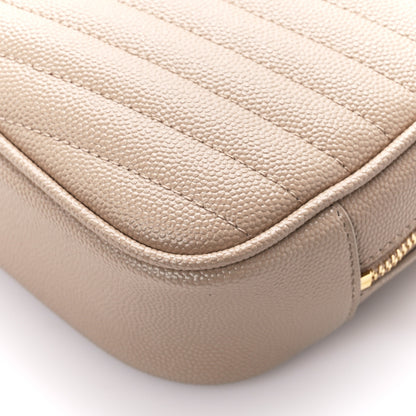 Saint Laurent Grain De Poudre Matelasse Monogram Mini Lou Camera Bag Dark Beige 10 of 10