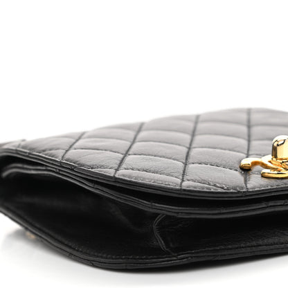 Chanel Lambskin Quilted Flap Waist Belt Bag 75 30 Black 11 of 13