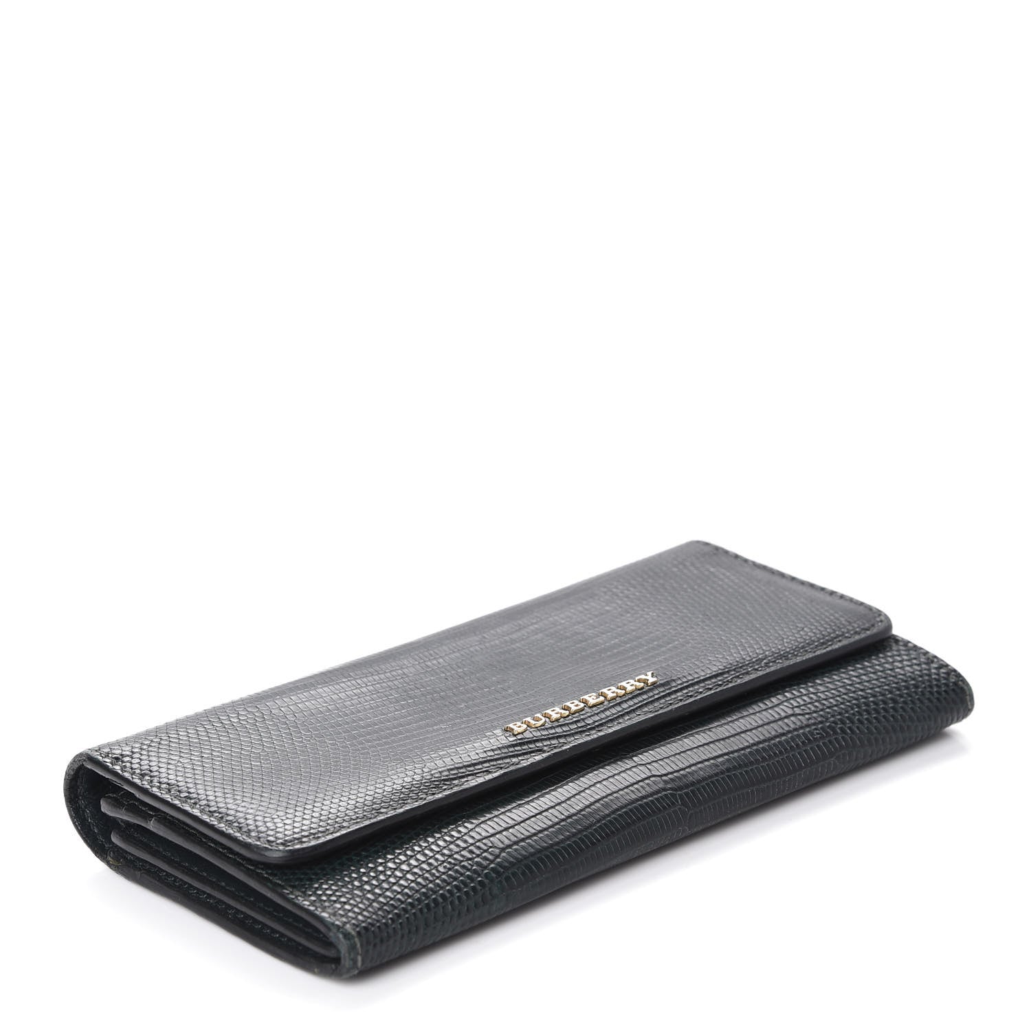 Burberry Lizard Continental Flap Wallet Dark Cyan 4 of 9