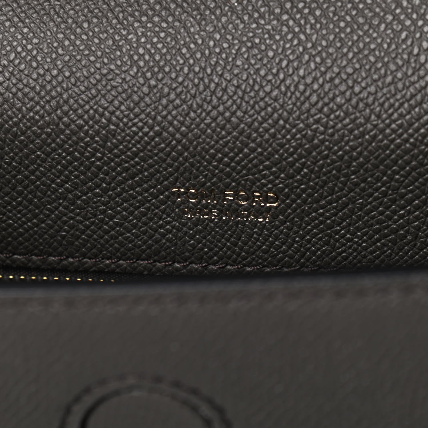 Tom Ford Grained Calfskin Mini T Clasp Tara Crossbody Bag Graphite 7 of 8