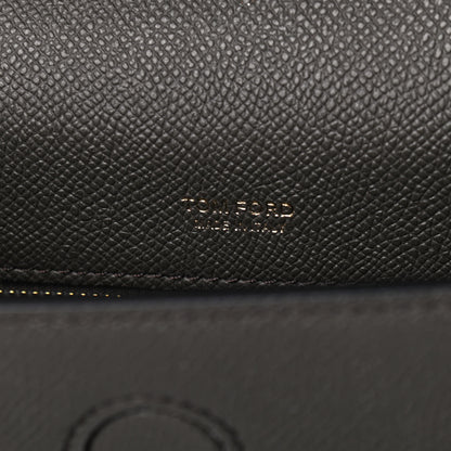 Tom Ford Grained Calfskin Mini T Clasp Tara Crossbody Bag Graphite 7 of 8