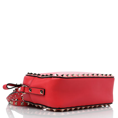 Valentino Garavani Calfskin Rockstud Camera Crossbody Bag Deep Coral 4 of 10