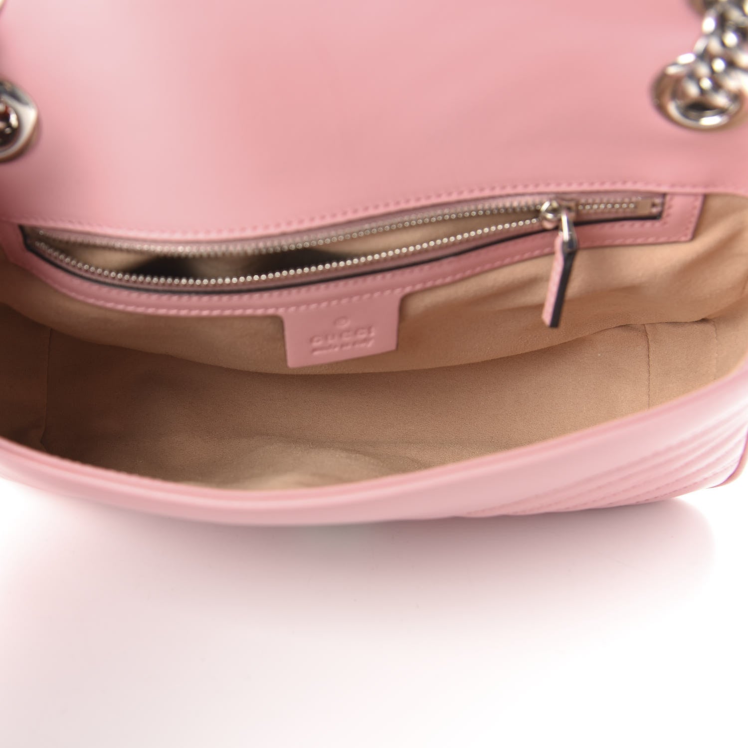 Gucci Calfskin Matelasse Small GG Marmont Shoulder Bag Wild Rose 5 of 10