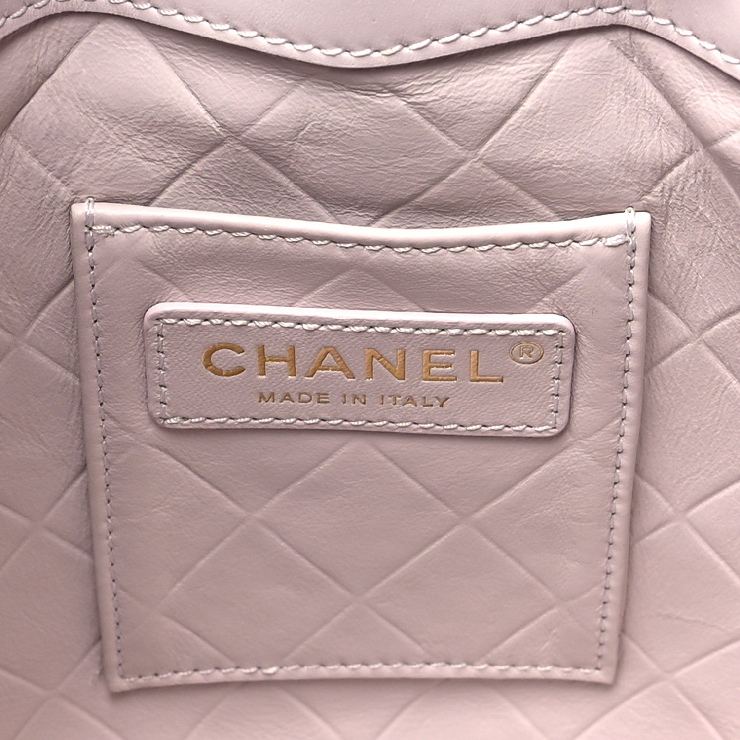 Chanel Calfskin Stitched Coco Ring Bucket Drawstring Bag Light Pink 6 of 10