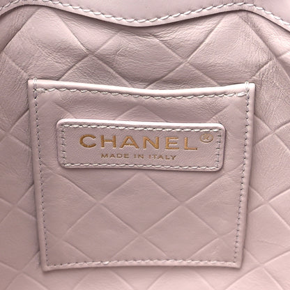 Chanel Calfskin Stitched Coco Ring Bucket Drawstring Bag Light Pink 6 of 10
