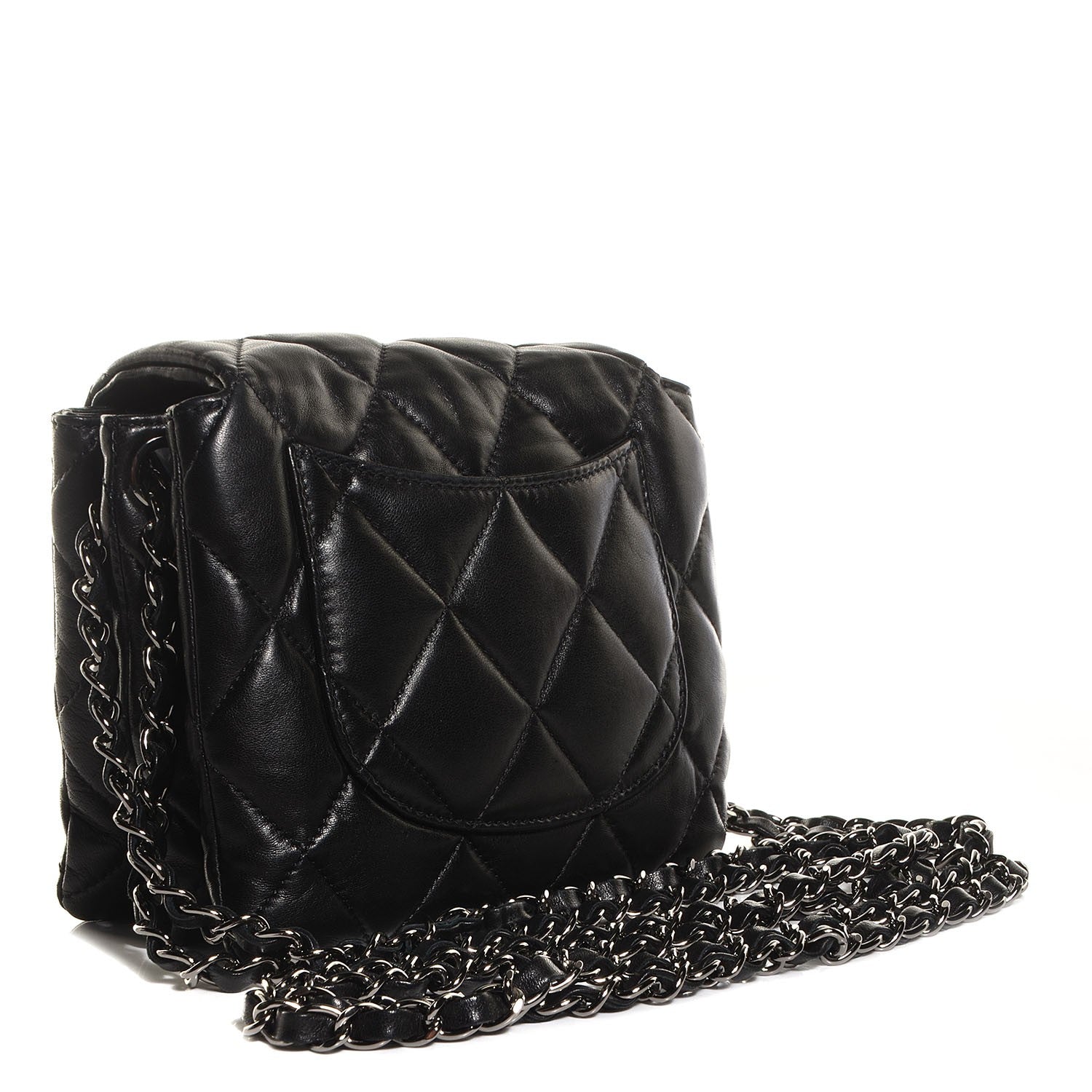 Chanel Lambskin Quilted Mini Chanel 3 Flap Black 3 of 9